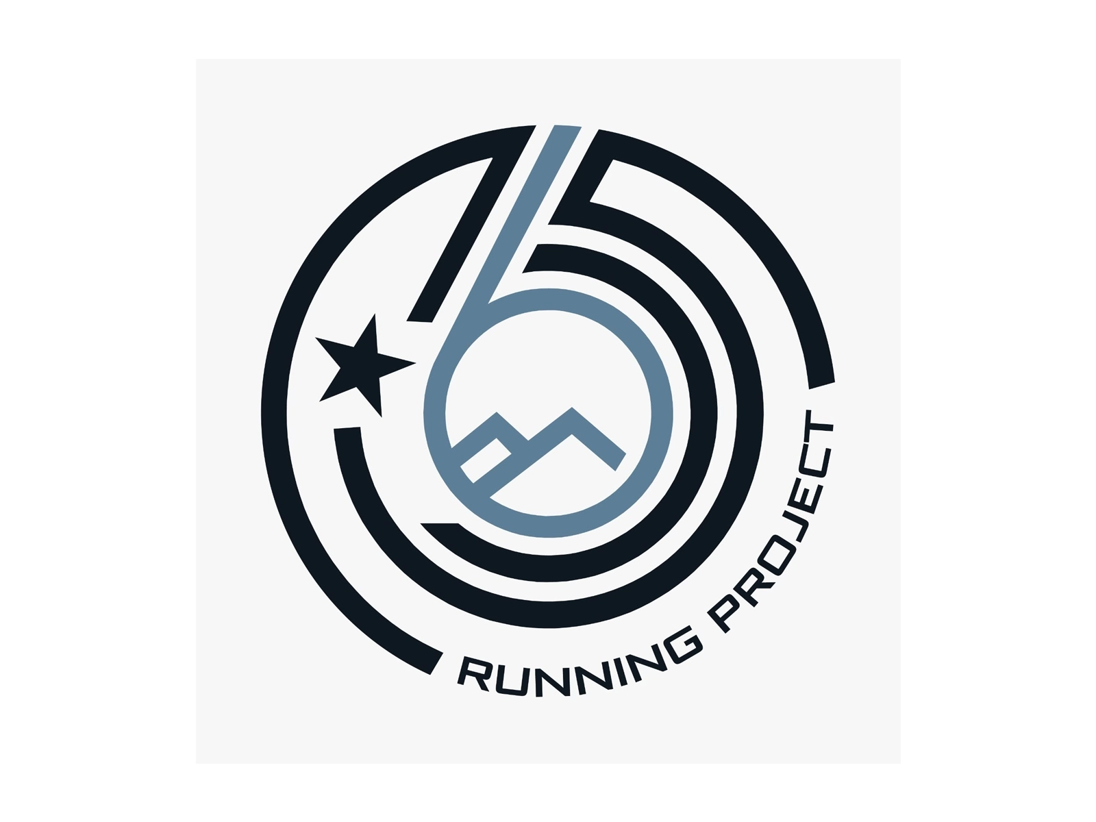 Identidade de marca do 365 Running Project, clube de corrida com design gráfico desportivo.