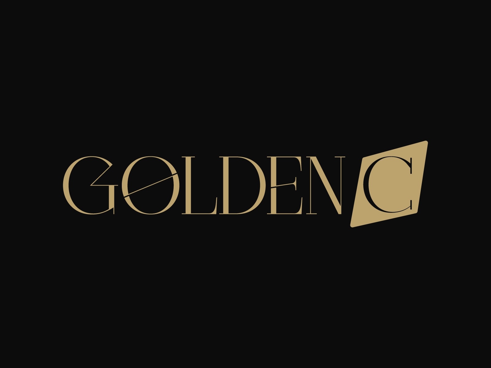 Capa do design de logótipo e identidade visual da marca Golden C.